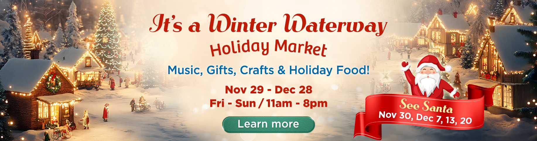 Winter Waterway Holiday Market Banner