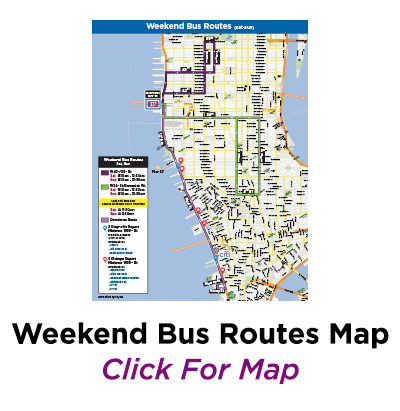 Weekend Bus Routes Map